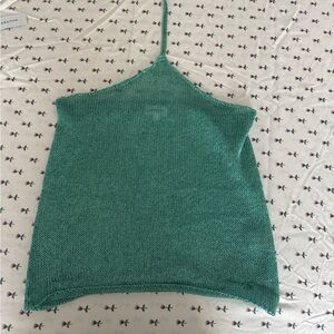 Green Knit Halter Top